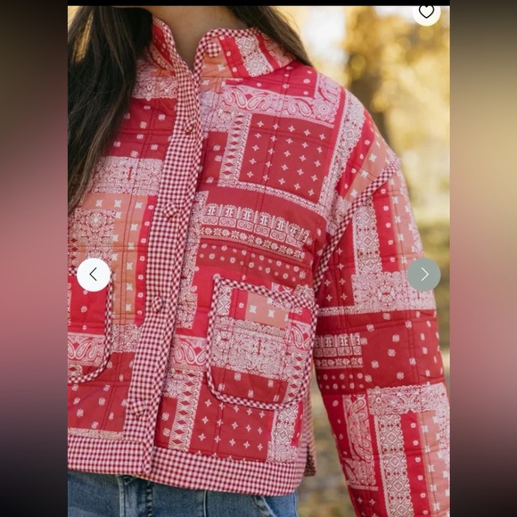 NWT & Merci Julie Jacket-Red Bandana
 size Medium - Picture 5 of 12